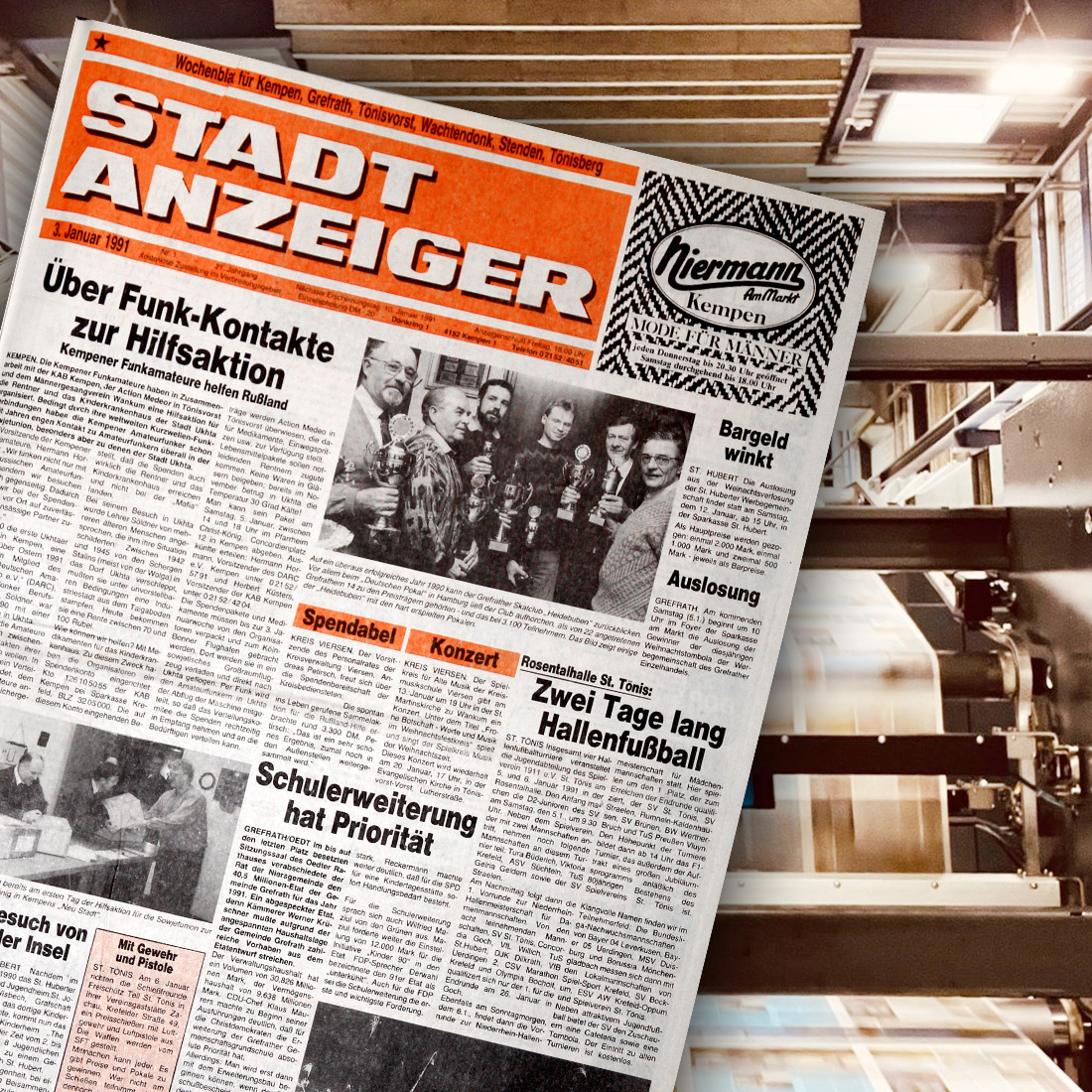 Mark Jopp in einer Druckerei
